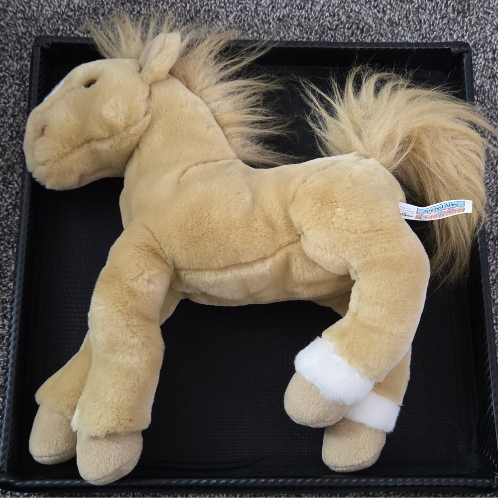 Vintage Animal Alley Mustang Horse Plush Brown Toys R Us Floppy Pony Retired